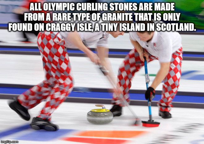 All Olympic Curling Stones Are Made From A Rare Type Of Granite That Is Only Found On Craggy Isle, A Tiny Island In Scotland. imgiip.com