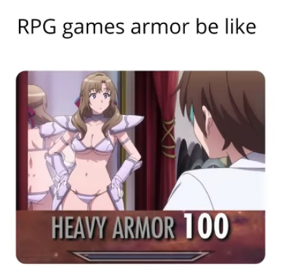 cartoon - Rpg games armor be Heavy Armor 100