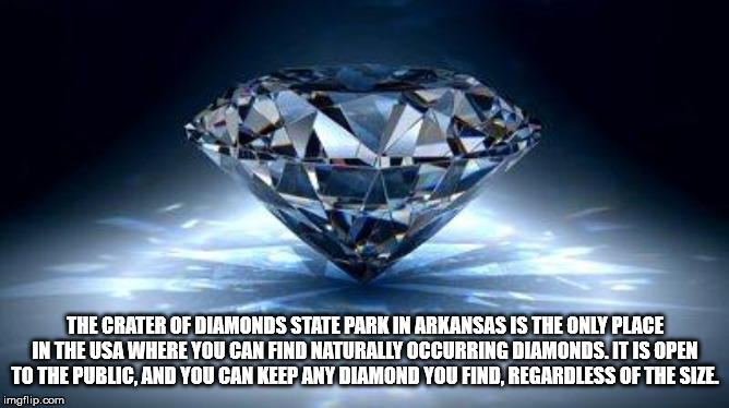 diamonds falling from the sky - The Crater Of Diamonds State Park In Arkansas Is The Only Place In The Usa Where You Can Find Naturally Occurring Diamonds. It Is Open To The Public, And You Can Keep Any Diamond You Find, Regardless Of The Size imgflip.com