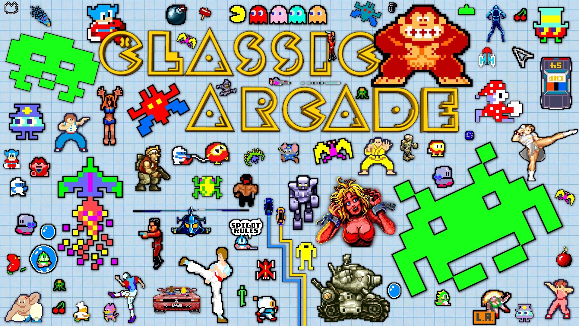 arcade games background - Classic Y Arcade Dc
