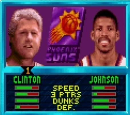 television program - Puoi Suns Clinton Johnson Speed S Ptrs Dunks Def.