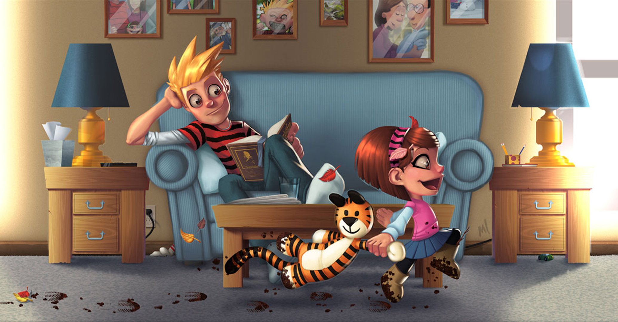 calvin and hobbes fan art