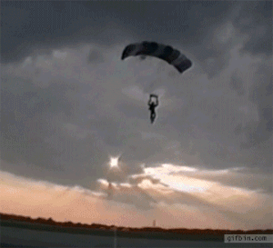 parachute landing gif