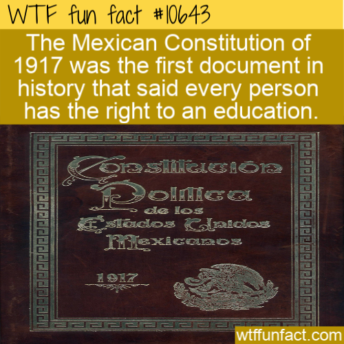 Wtf fun fact The Mexican Constitution of 1917 was the first document in history that said every person has the right to an education. 222222DDRp Better Protephep Thpt Bhh Zora SINGICIla Edomiggl S de los slados Glaides Hexicanos Thhhhhhhhhhhhhhhhehehe…