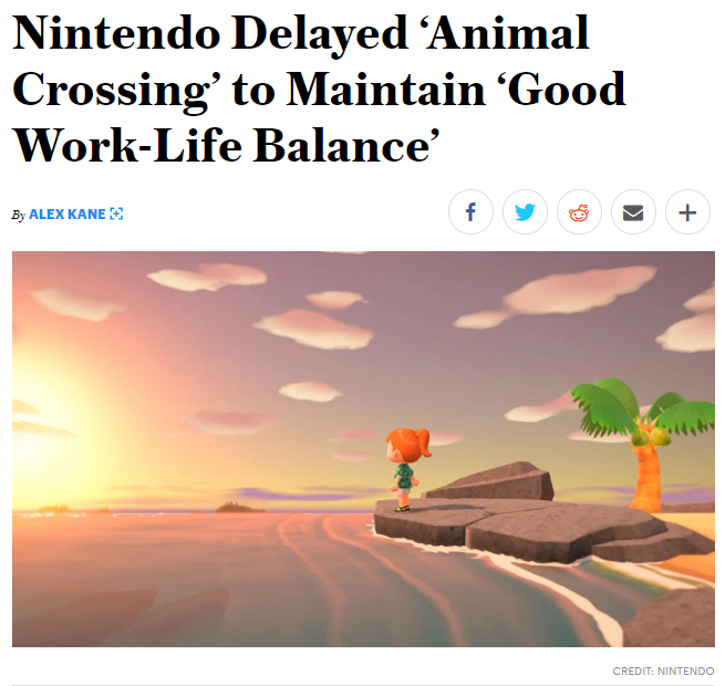 sky - Nintendo Delayed Animal Crossing' to Maintain Good WorkLife Balance' By Alex Kane 2 Credit Nintendo