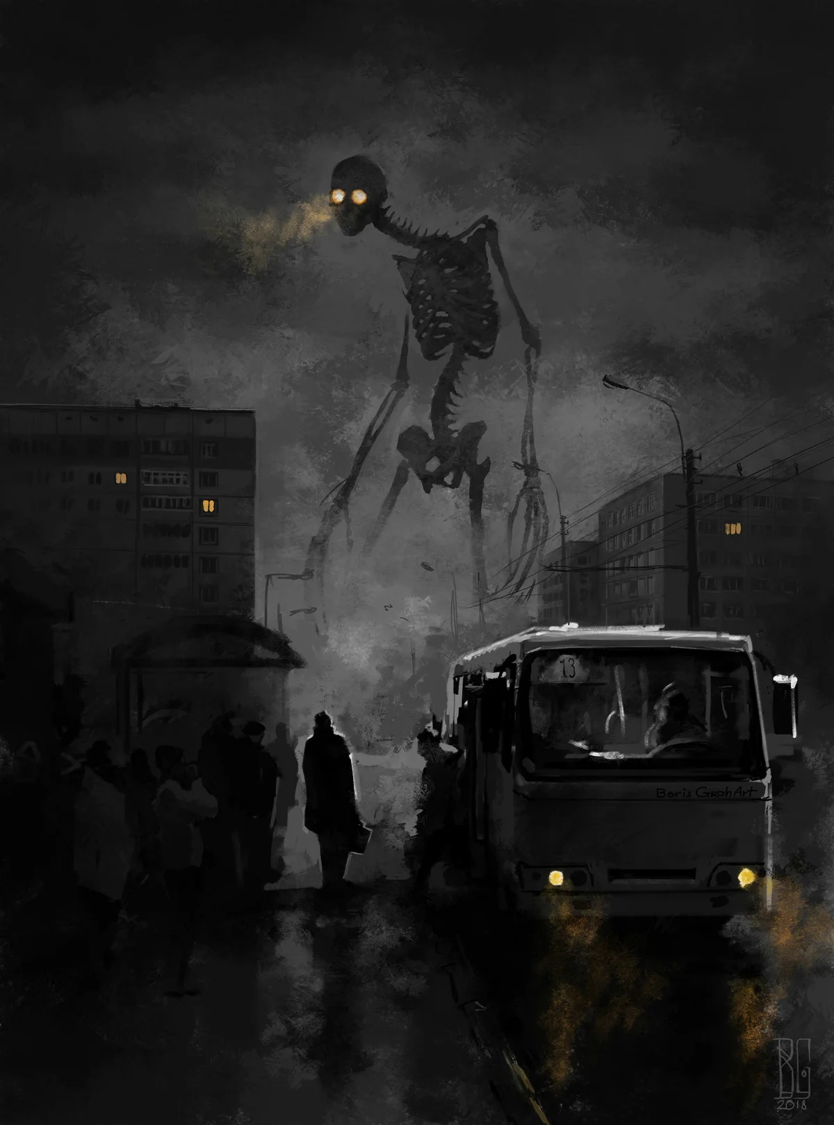 giant creepy skeleton