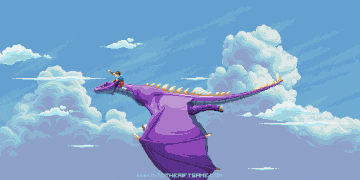 pixel dragon clouds gif - Theaterie