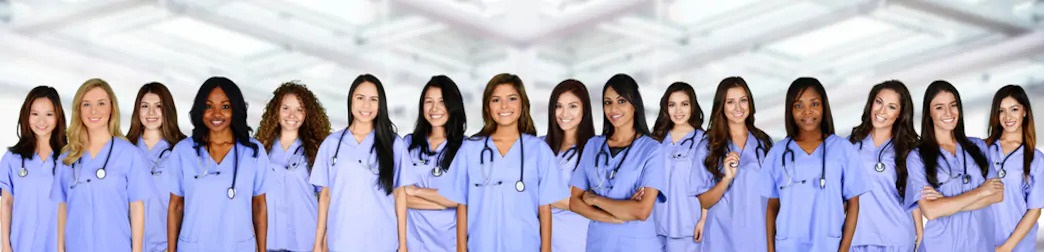 large group of nurses