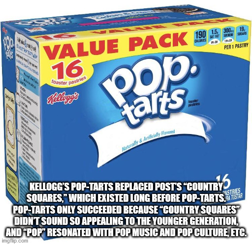 pop tarts - 190 15, 300 Silm Gileres Value Pack 19043E 16 Per 1 Paste Coaster pastrie pop Harts lly & Article Kellogg'S PopTarts Replaced Posts "Country Squares," Which Existed Long Before PopTarts.Ustar PopTarts Only Succeeded Because "Country Squares Di