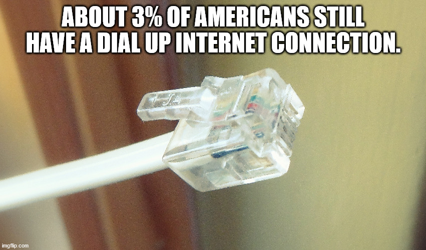 plastic - About 3% Of Americans Still Have A Dial Up Internet Connection. imgflip.com