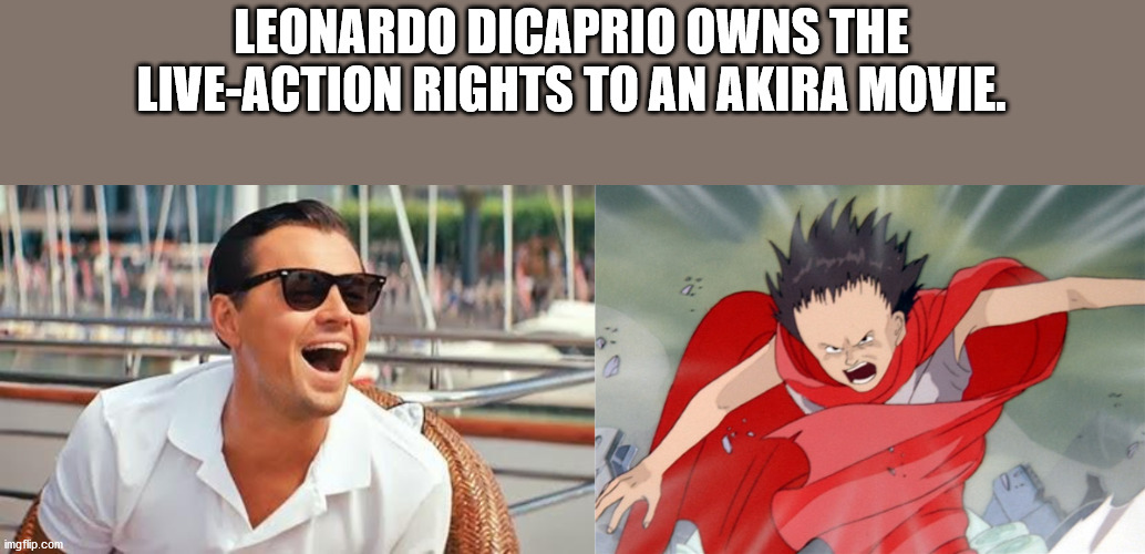 her friends don t like me - Leonardo Dicaprio Owns The LiveAction Rights To An Akira Movie. 09 imgflip.com