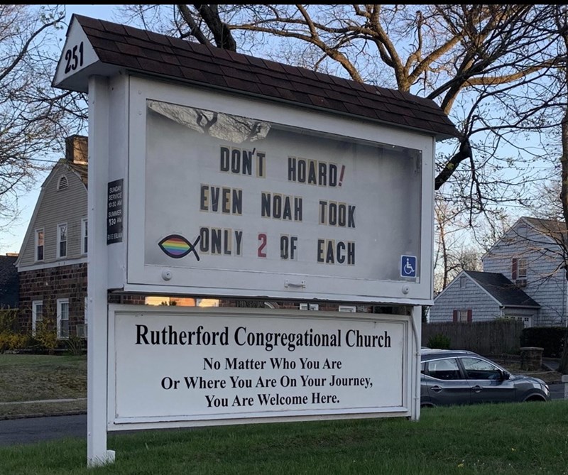 house - Dont Hoard! Even Noah Took 28 29 Only 2 Of Each Rutherford Congregational Church No Matter Who You Are Or Where You Are On Your Journey, You Are Welcome Here.