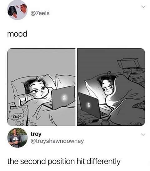 7eels twitter - mood troy the second position hit differently