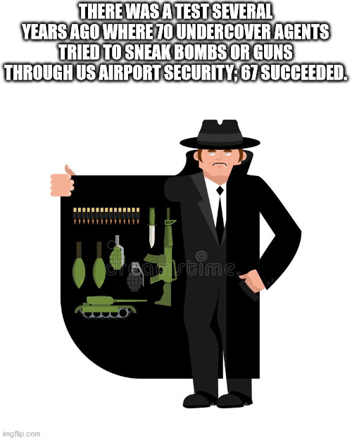 bootleggers clip art - There Was A Test Several Years Ago Where 70 Undercover Agents Tried To Sneak Bombs Or Guns Through Us Airport Security 67 Succeeded.
