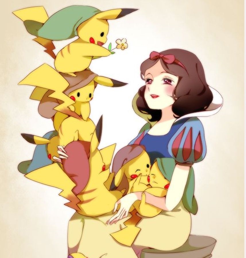 snow white and pikachus art