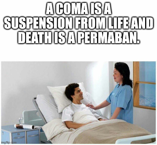 therapy - Acomaisa Suspension From Life And Death Is A Permaban. imgflip.dom