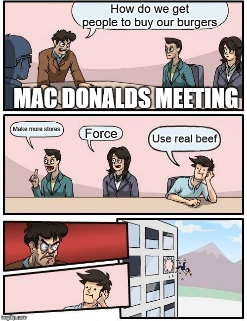 womens pockets meme - How do we get people to buy our burgers Mac Donalds Meeting Make more stores Force Use real beef le imgp.com