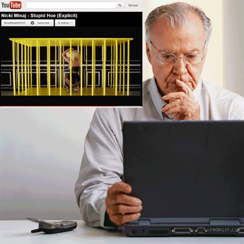 old man on computer - YouTube Nicki Minaj Stupid Hoe Explicit Senorgif.Co