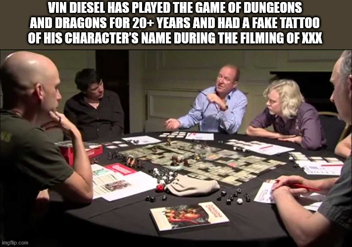 st. louis blues - Vin Diesel Has Played The Game Of Dungeons And Dragons For 20 Years And Had A Fake Tattoo Of His Character'S Name During The Filming Of Xxx imgflip.com