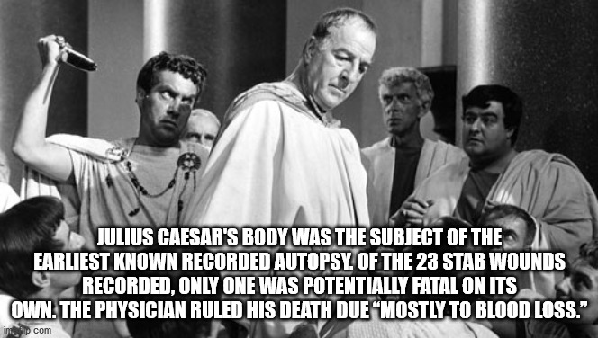 julius caesar shakespeare play - Julius Caesar'S Body Was The Subject Of The Earliest Known Recorded Autopsy. Of The 23 Stab Wounds Recorded Only One Was Potentially Fatal On Its Own. The Physician Ruled His Death Due Mostly To Blood Loss." sup.com in
