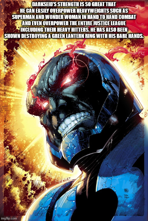 darkseid poster - Darkseid'S Strength Is So Great That He Can Easily Overpower Heavyweights Such As Superman And Wonder Woman In Hand To Hand Combat And Even Overpower The Entire Justice League Including Their Heavy Hutters. He Has Also Been Shown Destroy