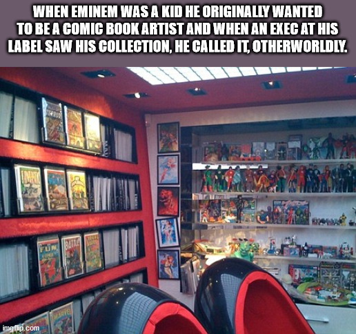 public library - When Eminem Was A Kid He Originally Wanted To Be A Comic Book Artist And When An Exec At His Label Saw His Collection, He Called It, Otherworldly. ingi.com