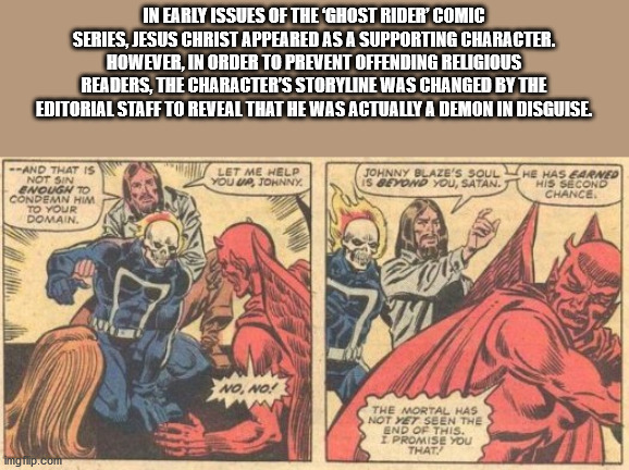 jesus in marvel comics - In Early Issues Of The Ghost Rider' Comic Series. Jesus Christ Appeared As A Supporting Character. However, In Order To Prevent Offending Religious Readers. The Character'S Storyline Was Changed By The Editorial Staff To Reveal Th