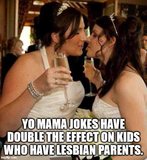 friendship - Yo Mama Jokes Have Double The Effect On Kids Who Have Lesbian Parents. imgflip.com