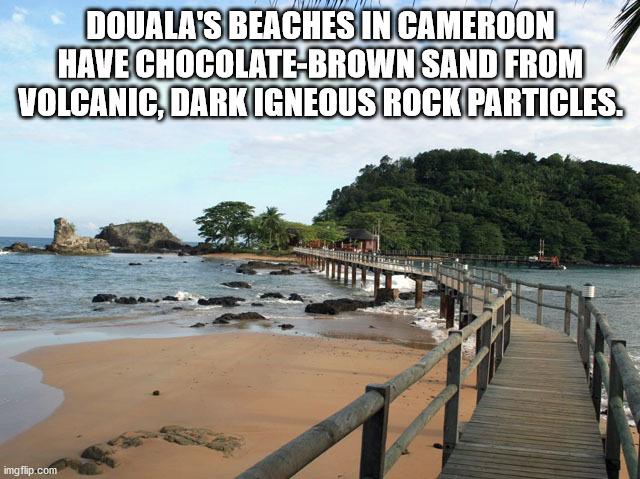 douala beach - Win Douala'S Beaches In Cameroon Have ChocolateBrown Sand From Volcanic.Darkigneous Rock Particies imgflip.com