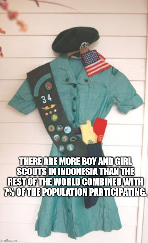 uniform - There Are More Boy And Girl Scouts In Indonesia Than The Rest Of The World Combined With 7% Of The Population Participating. imgflip.com