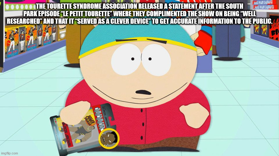 tourettes south park - 000100 The Tourette Syndrome Association Released A Statement After The South Perundang G Run Dana Park Episode "Le Petit Tourette" Where They Complimented The Show On Being "Well Researched" And That It "Served As A Clever Device T