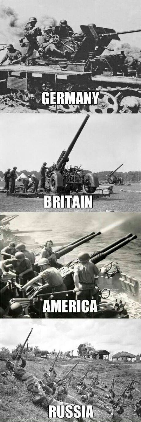 ww2 jokes - Germany Britain America Russia