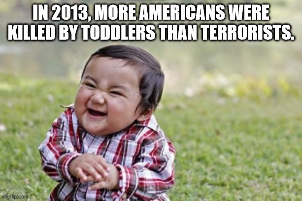 In 2013, More Americans Were Killed By Toddlers Than Terrorists.