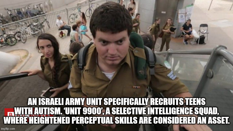 An Israeli Army Unit Specifically Recruits Teens With Autism. Unit 9900', A Selective Intelligence Squad, Where Heightened Perceptual Skills Are Considered An Asset.