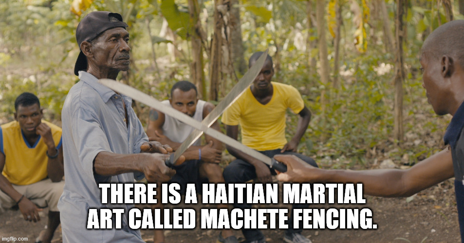 There Is A Haitian Martial Art Called Machete Fencing.