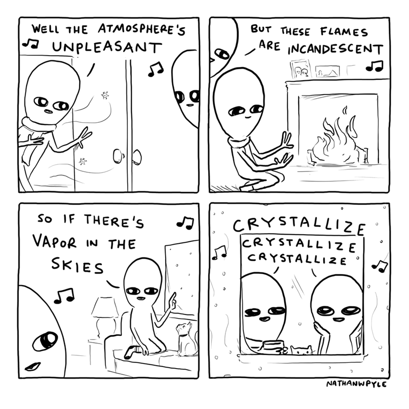 strange planet crystalize - Well The Atmosphere'S Unpleasant But These Flames Are Incandescent 0 so If There'S Vapor In The Skies Crystallize Crystallize Crystallize . fo 0 5 Nathanwpyle