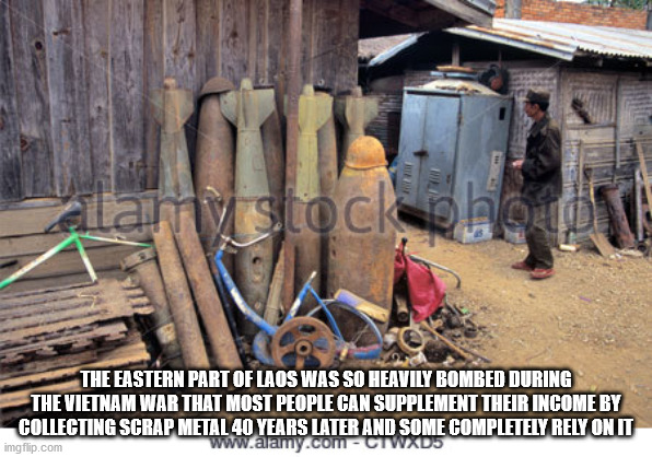 slum - ular stock photos The Eastern Part Of Laos Was So Heavily Bombed During The Vietnam War That Most People Can Supplement Their Income By Collecting Scrap Metal 40 Years Later And Some Completely Rely On It Ctwxds imgflip.com
