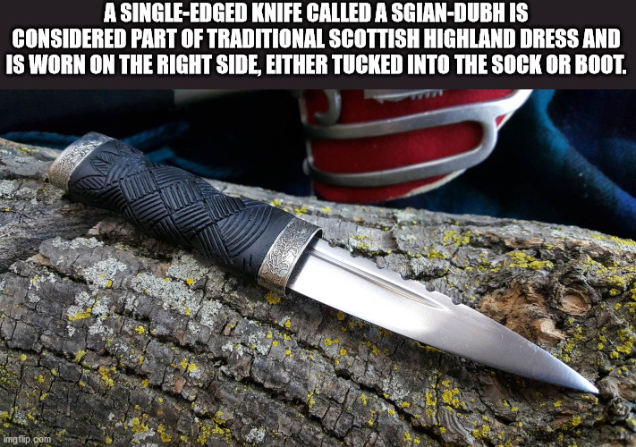 st. louis blues - A SingleEdged Knife Called A SgianDubh Is Considered Part Of Traditional Scottish Highland Dress And Is Worn On The Right Side, Either Tucked Into The Sock Or Boot. imgflip.com