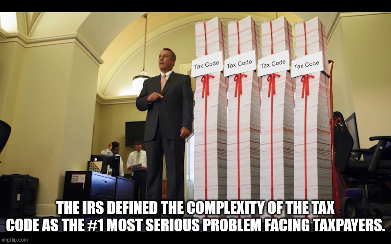 presentation - Tax Code Tax Code Tax Code Tax Code The Irs Defined The Complexity Of The Tax Code As The Most Serious Problem Facing Taxpayers. imgflip.com