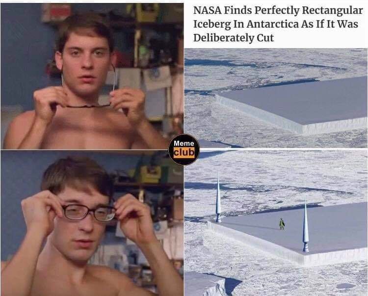 cell games meme - Nasa Finds Perfectly Rectangular Iceberg In Antarctica As If It Was Deliberately Cut Meme club
