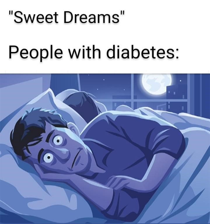sleep illustration - "Sweet Dreams" People with diabetes