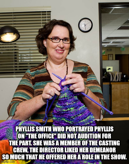 phyllis smith office - . Phyllis Smith Who Portrayed Phyllis On "The Office" Did Not Audition For The Part. She Was A Member Of The Casting Crew, The Director d Her Demeanor So Much That He Offered Her A Role In The Show. imgflip.com