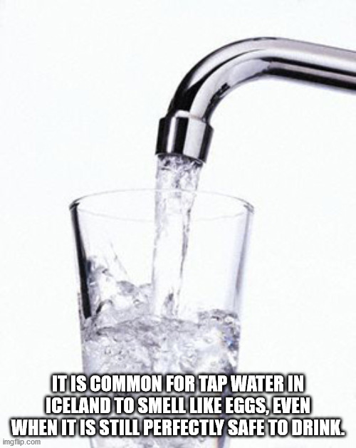 water and blood circulation - It Is Common For Tap Water In Iceland To Smell Eggs, Even When It Is Still Perfectly Safe To Drink. imgflip.com