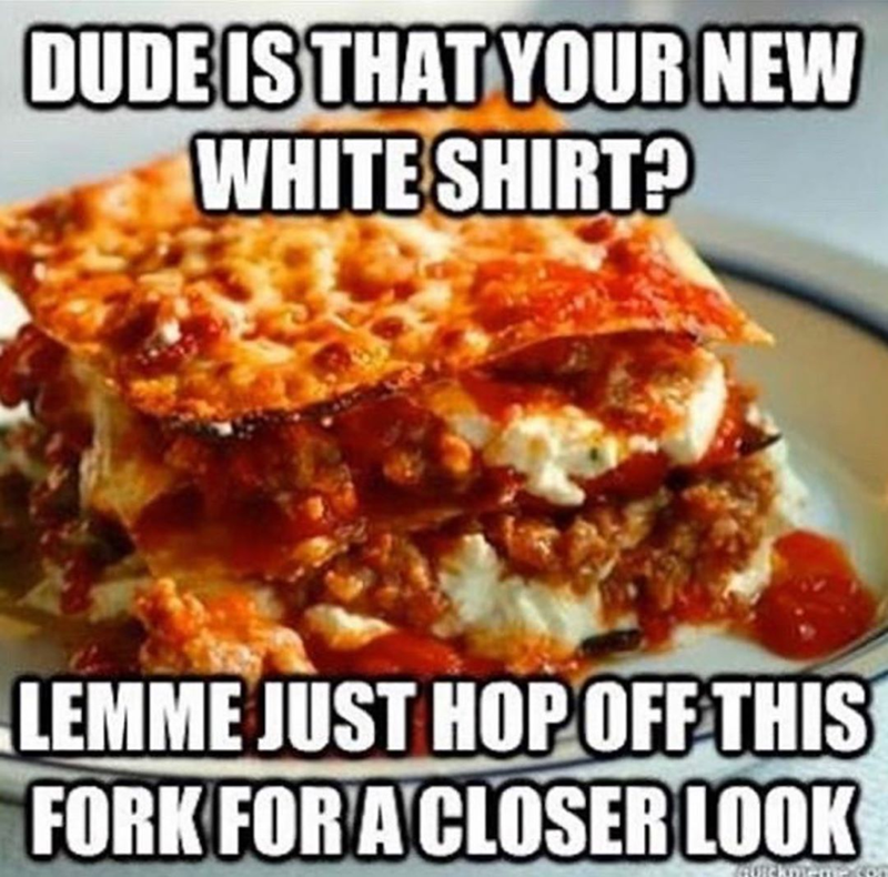 lasagna bolognese trader joe's - Dude Is That Your New White Shirt? Lemme Just Hop Off This Fork For A Closer Look