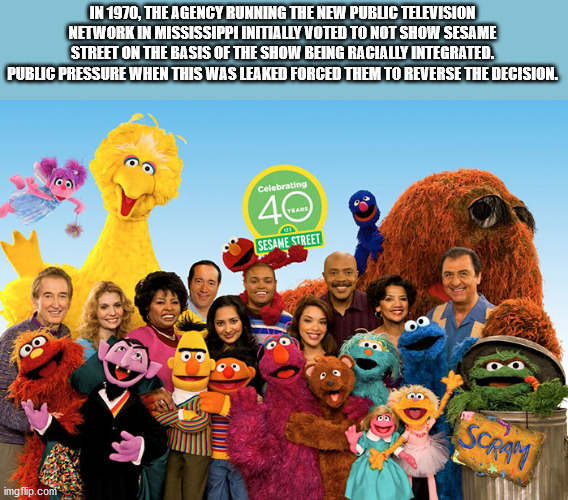 sesame street original cast - In 1970, The Agency Running The New Public Television Network In Mississippi Initially Voted To Not Show Sesame Street On The Basis Of The Show Being Racially Integrated. Public Pressure When This Was Leaked Forced Them To Re