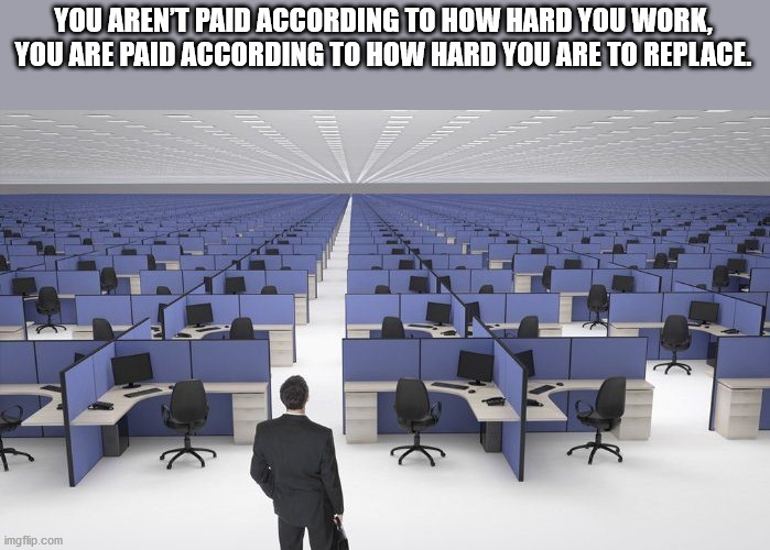 call center background - You Aren'T Paid According To How Hard You Work, You Are Paid According To How Hard You Are To Replace. 7 imgflip.com
