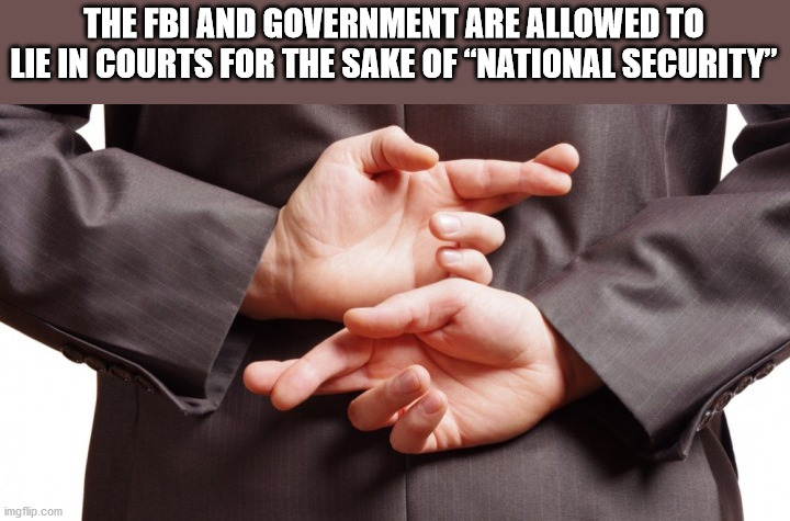 table for two - The Fbi And Government Are Allowed To Lie In Courts For The Sake Of National Security" imgflip.com