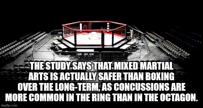 parade - The Study Says That Mixed Martial Arts Is Actually Safer Than Boxing Over The LongTerm, As Concussions Are More Common In The Ring Than In The Octagon. imgflip.com