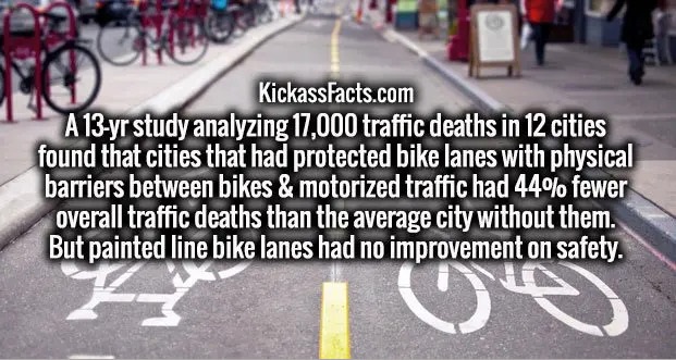 puerto princesa subterranean river national park - KickassFacts.com A 13yr study analyzing 17,000 traffic deaths in 12 cities found that cities that had protected bike lanes with physical barriers between bikes & motorized traffic had 44% fewer overall tr