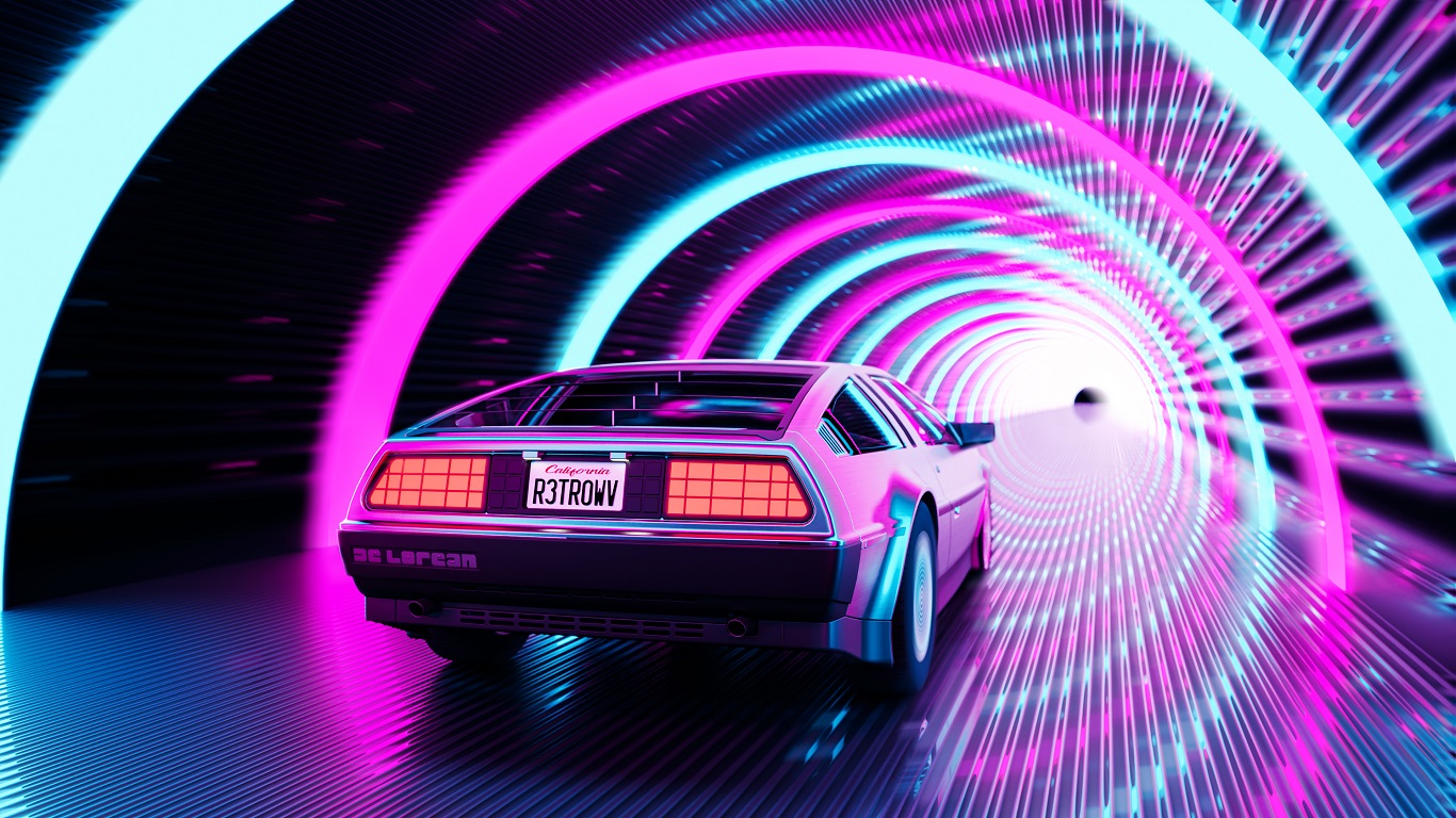 neon - Califowi R3TROWV Be Lorean